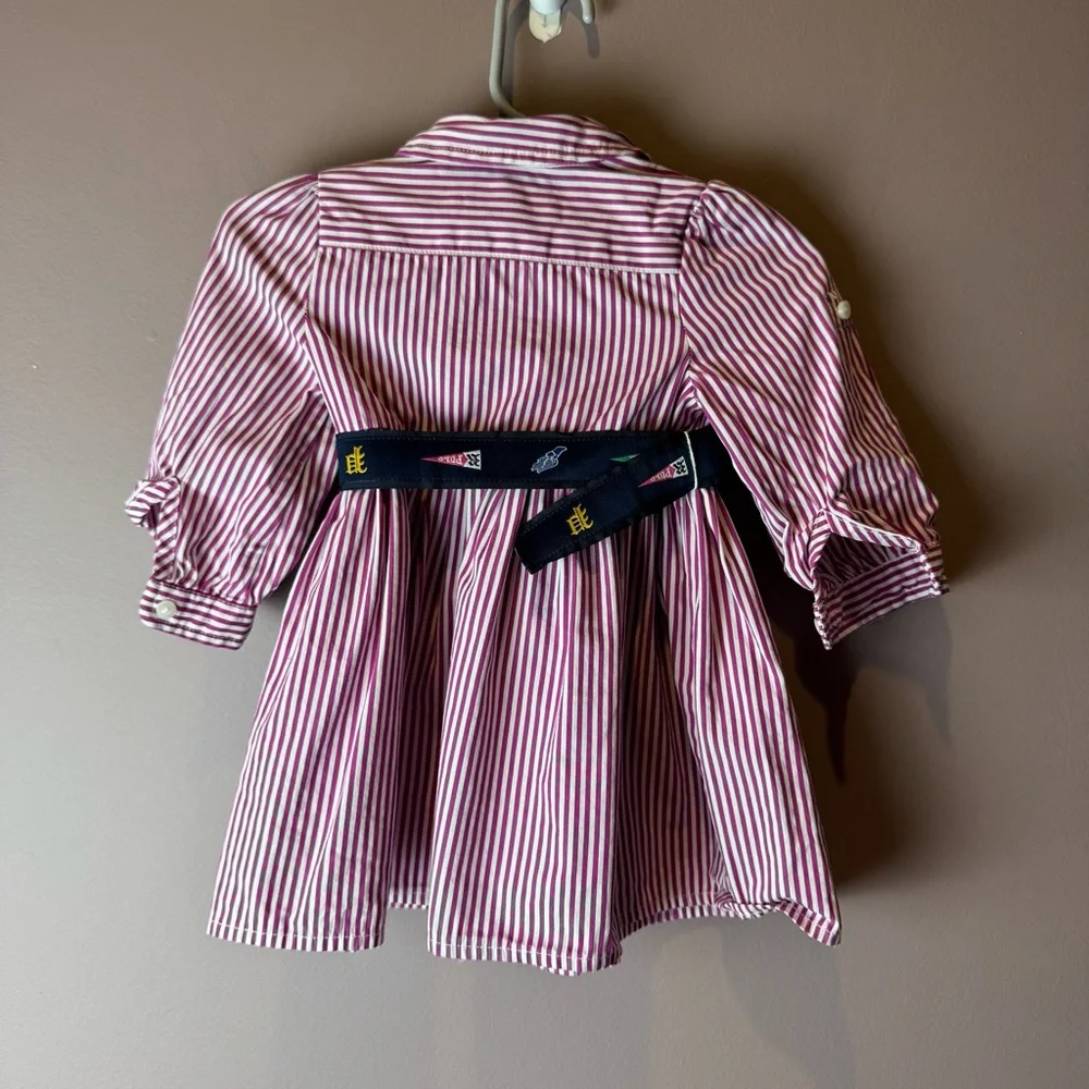 Ralph Lauren Striped Belted Dress 6M